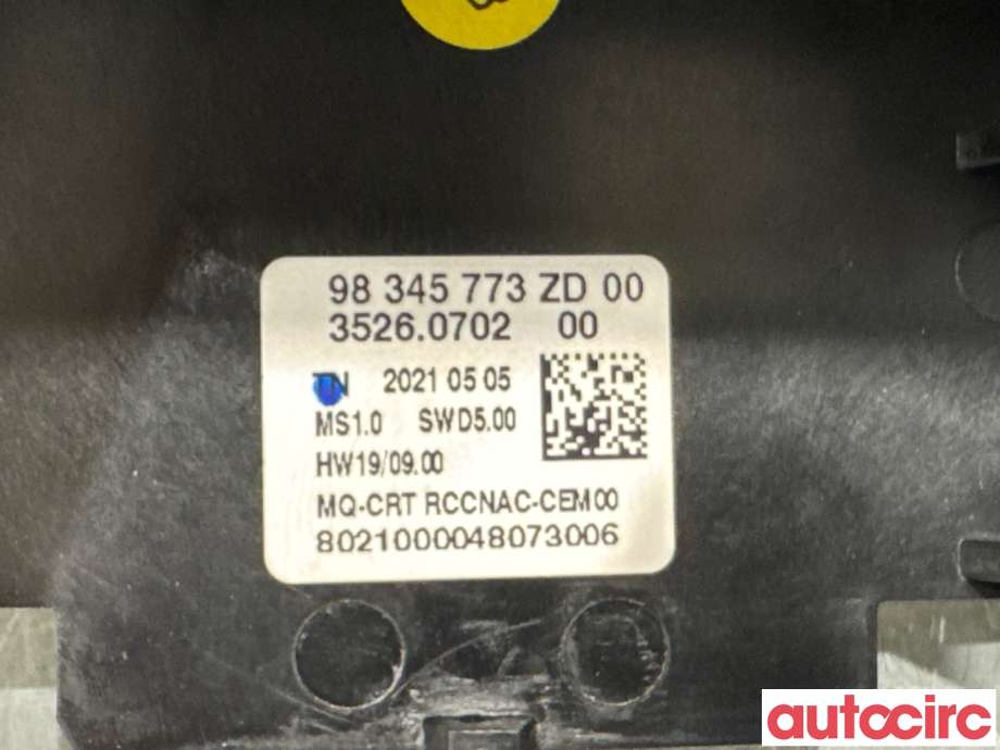 Bryter diverse til Citroën Berlingo 2019-->> (Type III)  (CITROEN|98345773ZD|)