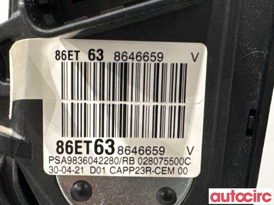 Pedal gass til Citroën Berlingo 2019-->> (Type III)  (CITROEN|9836042280|028075500C)
