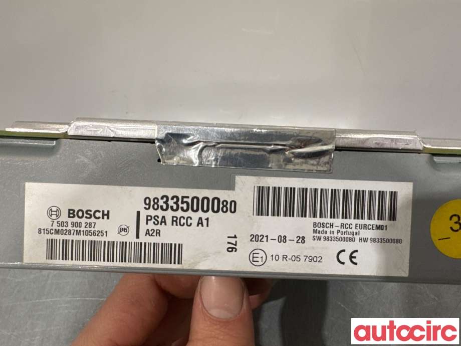 Bilstereo til Citroën Berlingo 2019-->> (Type III)  (CITROEN|1663362980|7503900287|9833500080)