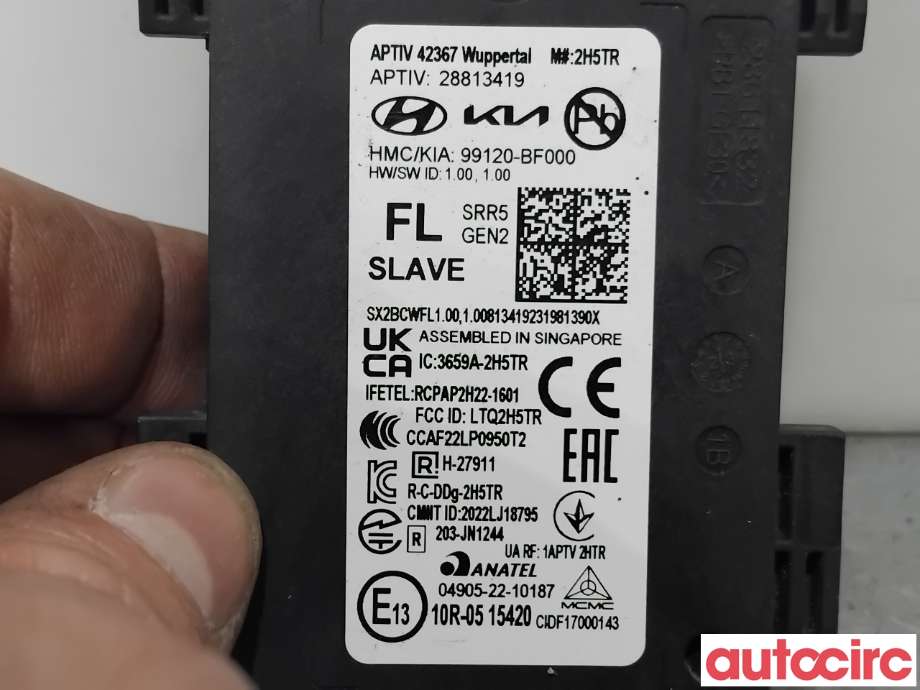 Sensor radar til Hyundai Kona 2021-2023 (Type I, Fase 2)  (HYUNDAI|99120BF000|28813419|99120-BF000)