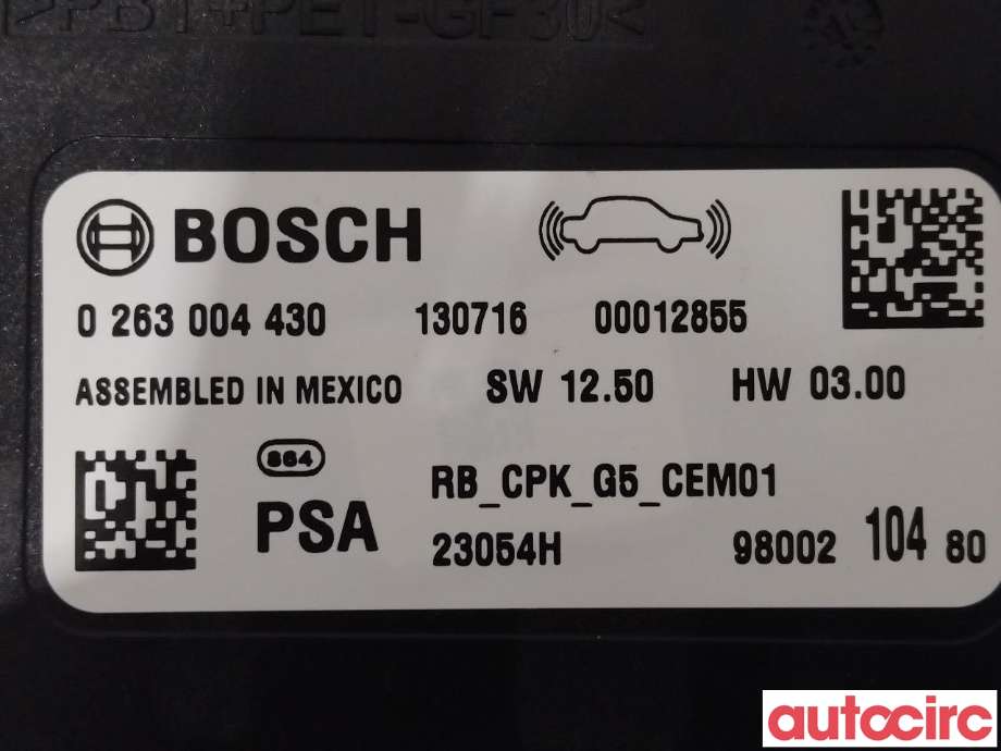Styreenhet parkering til Peugeot 308 2013-2021 (Type II)  (PEUGEOT|1613711380|9800210480)