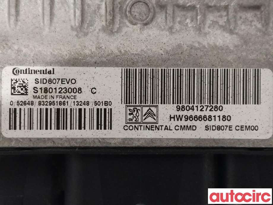 Styreenhet motor til Peugeot 308 2013-2021 (Type II)  (PEUGEOT|1610808380|9804127280)