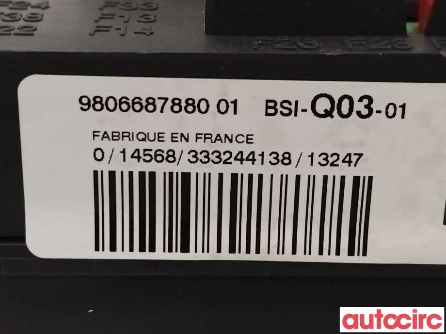 Sikringsboks til Peugeot 308 2013-2021 (Type II)  (PEUGEOT|1610807680|9806687880)