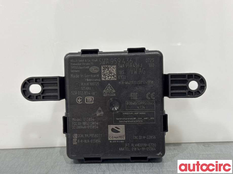 Styreenhet nøkkelfri/keyless til Audi Q4 e-tron 2021-->>  (AUDI|5WA959436J|013854)