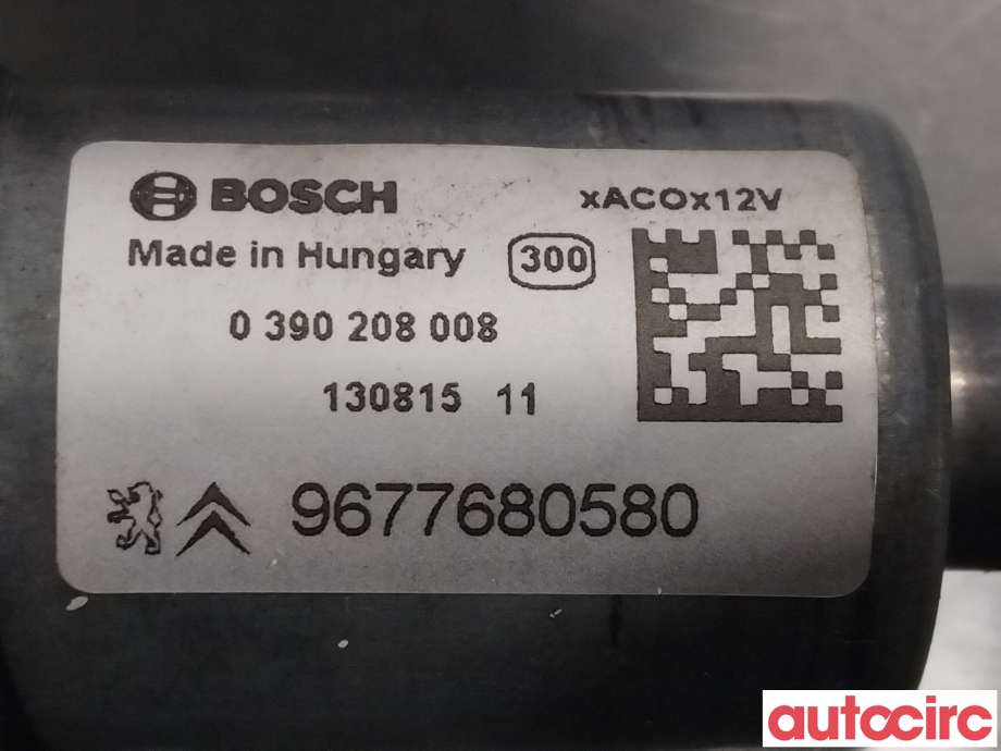 Viskermotor bakrute til Peugeot 308 2013-2021 (Type II) (PEUGEOT|9677680580|0390208008|9819523180)