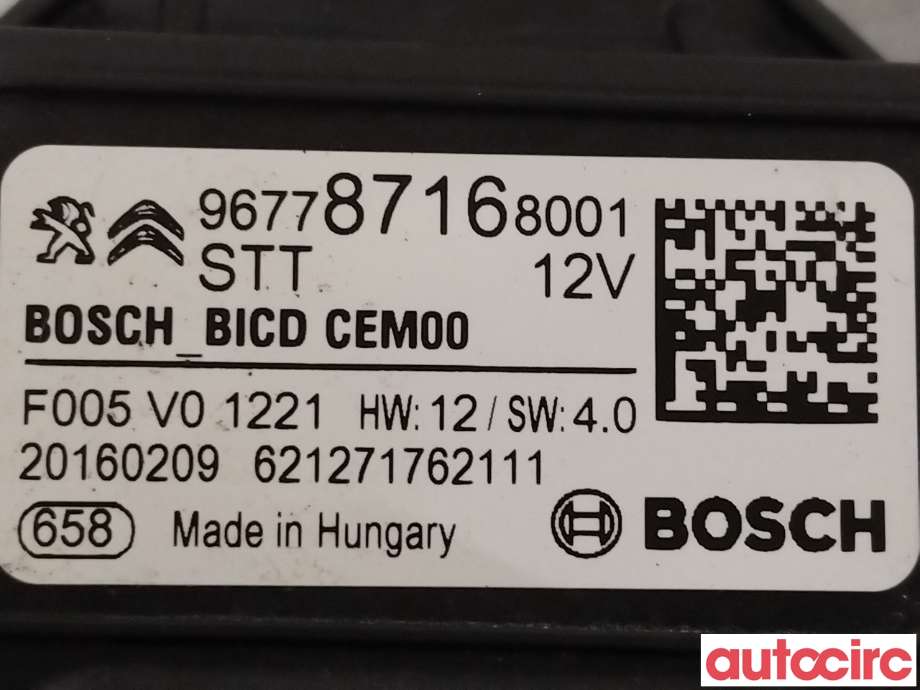 Rele gløde til Peugeot 208 2012-2019 (Type I)  (PEUGEOT|9677871680)