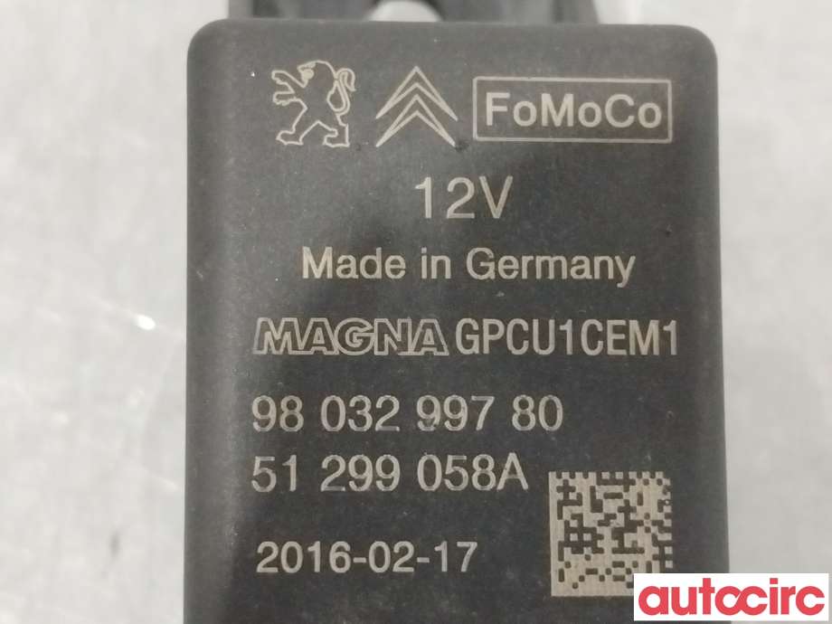 Rele gløde til Peugeot 208 2012-2019 (Type I)  (PEUGEOT|9803299780)