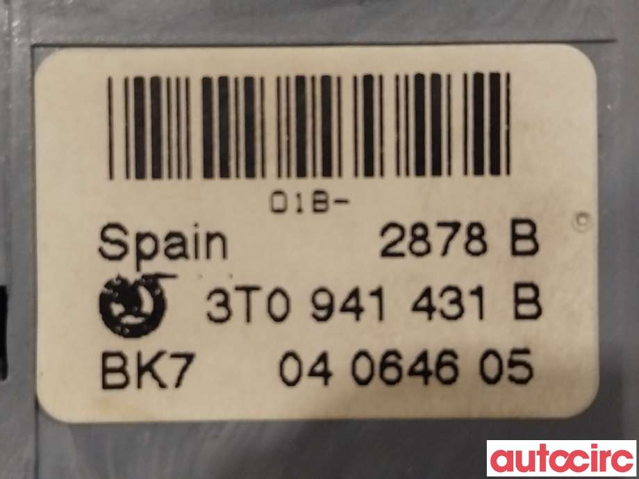 Bryter lys til Škoda Superb 2008-2015 (Type II)  (SKODA|3T0941431B)