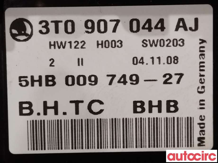 Varmeapparat betjening til Škoda Superb 2008-2015 (Type II)  (SKODA|3T0907044AJ)