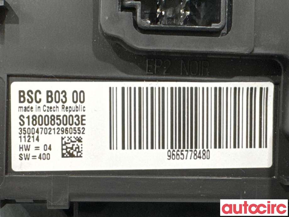 Styreenhet diverse til Peugeot 3008 2009-2016 (Type I)  (PEUGEOT|NO NR|S180085003E|9665778480)