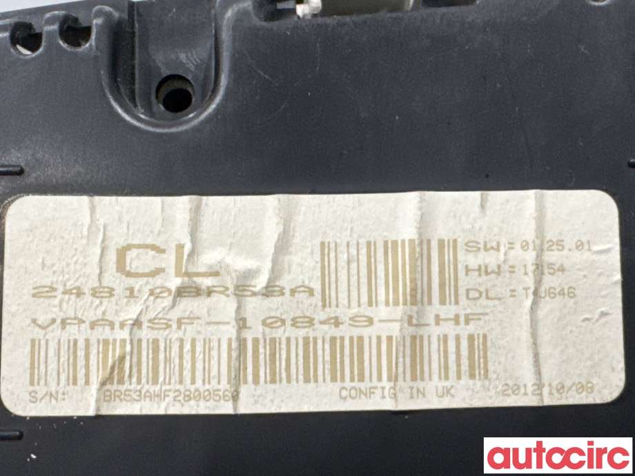 Instrumentpanel til Nissan Qashqai 2010-2014 (Type I, Fase 2) (NISSAN|24810BR53A|VPAASF-10849-LHF)
