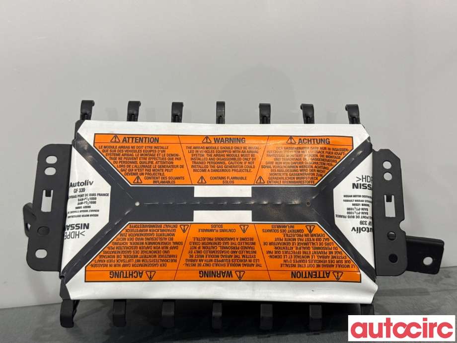Airbag passasjer til Nissan Qashqai 2010-2014 (Type I, Fase 2) (NISSAN|98515JD01B|6202885300AD)