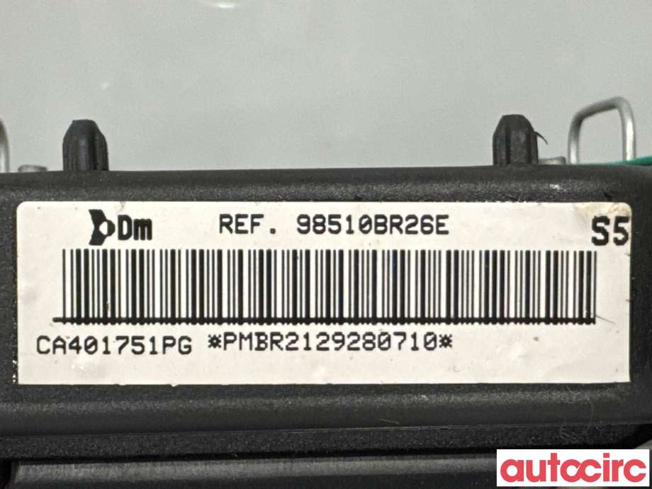 Airbag rattpute til Nissan Qashqai 2010-2014 (Type I, Fase 2)  (NISSAN|98510BR26E|)