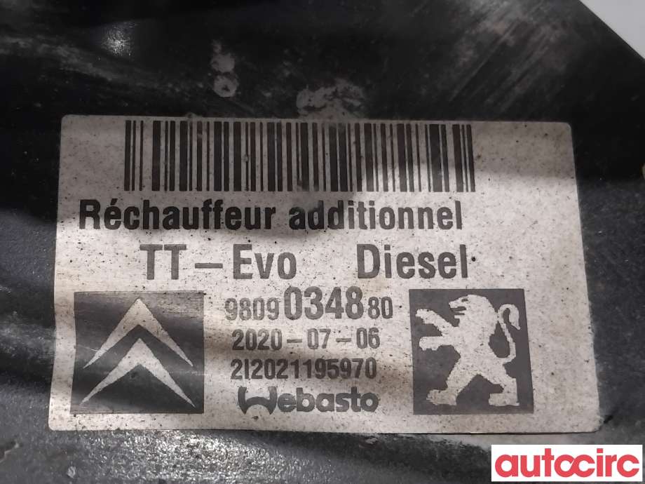 Dieselvarmer til Opel Vivaro C 2020-->>  (OPEL|NO NR||9809034880)