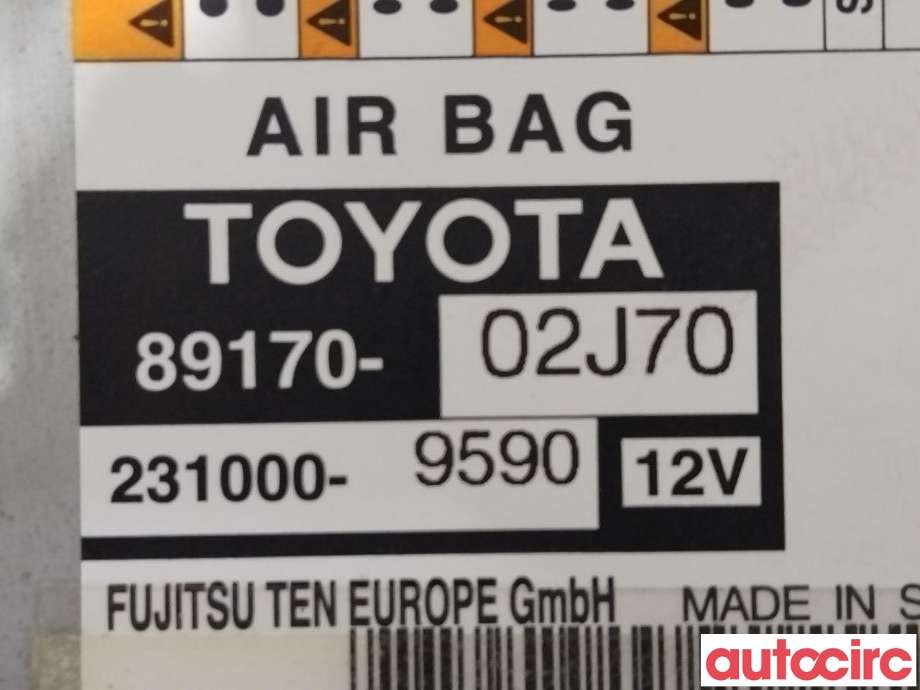 Airbag elektronikk til Toyota Auris 2015-2019 (Type II, Fase 2)  (TOYOTA|8917002J70||89170-02J70)
