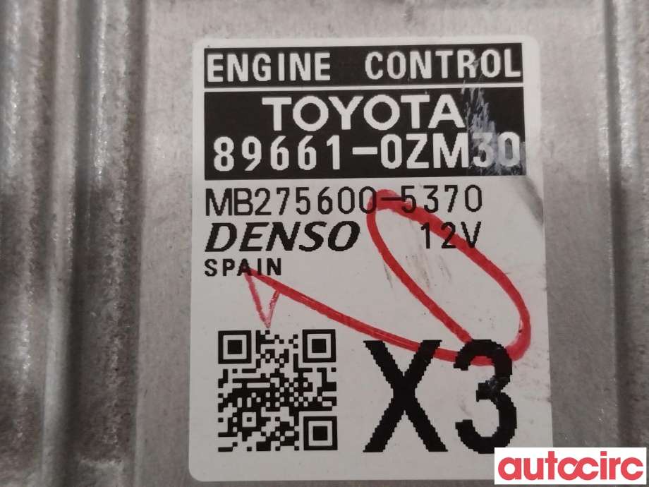 Styreenhet motor til Toyota Auris 2015-2019 (Type II, Fase 2)  (TOYOTA|896610ZM30|275600-5370|89661-0ZM30)