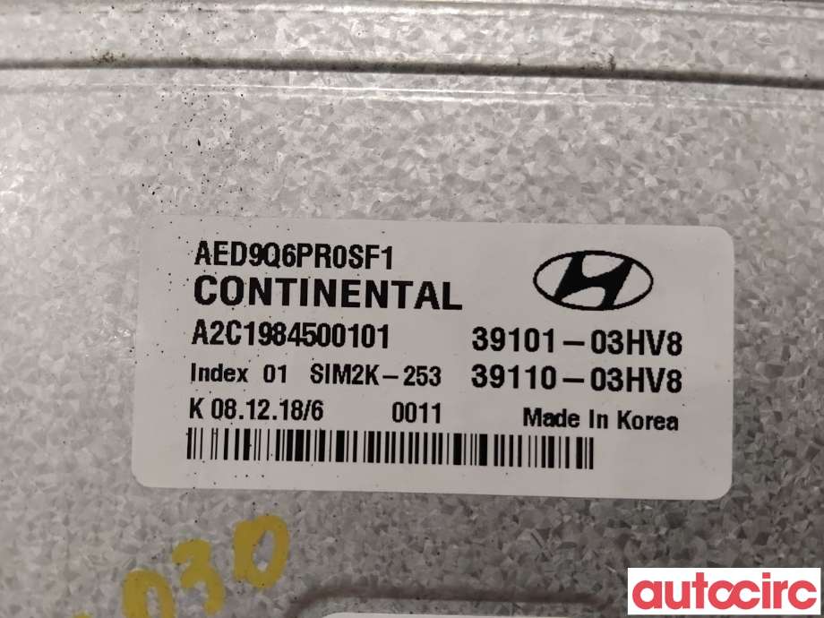 Styreenhet motor til Hyundai Ioniq Electric 2019-->> (Fase 2) (HYUNDAI|3911003HV8|A2C1984500101|39101-03HV8)