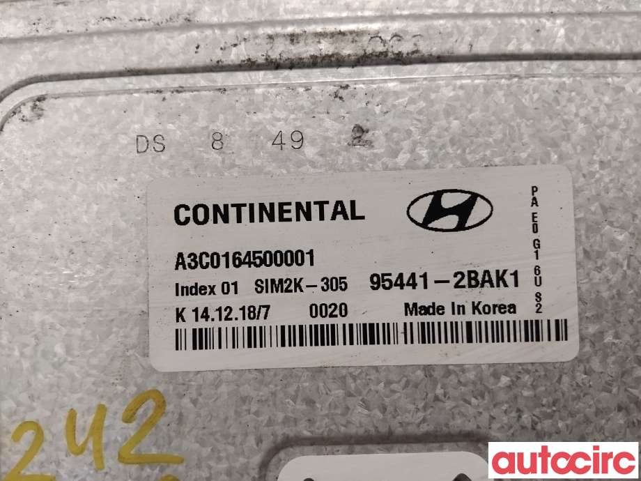 Styreenhet girkasse til Hyundai Ioniq Electric 2019-->> (Fase 2)  (HYUNDAI|954412BAK0|A3C0164500001|95441-2BAK1)