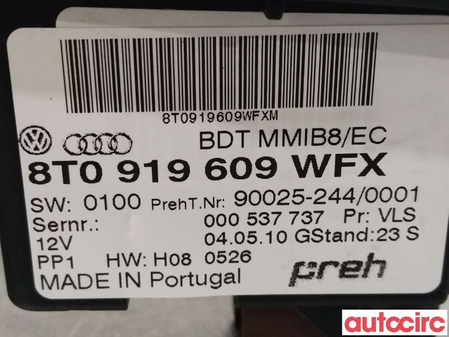Diverse deler til Audi A4 2007-2014 (Type IV) (B8) (B8) (AUDI|8T0919611|8T0919609WFX)