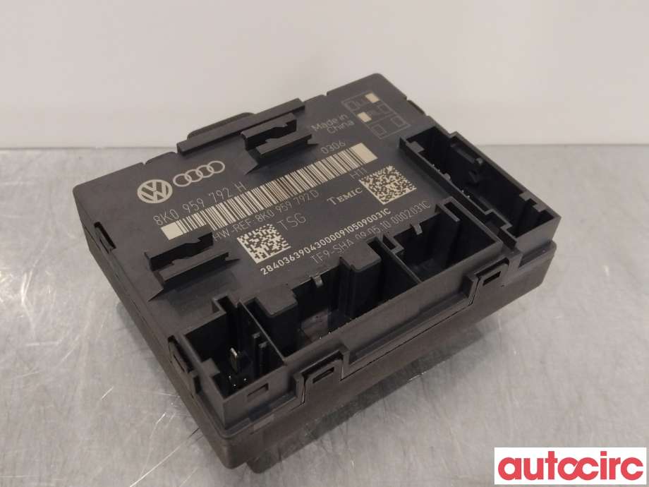 Styreenhet dør venstre foran til Audi A4 2007-2014 (Type IV) (B8) (B8) (AUDI|8K0959792H)