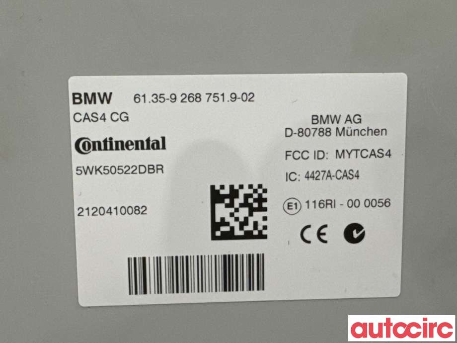 Styreenhet diverse til BMW X3 2010-2017 (F25) (F25) (BMW|61356809374|5WK50522DBR|6135-92687519-02)