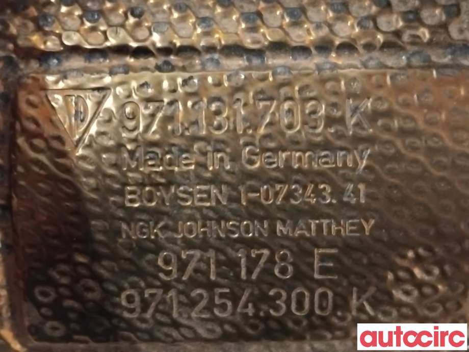 Katalysator til Porsche Panamera 2017-->> (Type II) (971) (971) (PORSCHE|971254300KX|971178E|9A7254301CX)