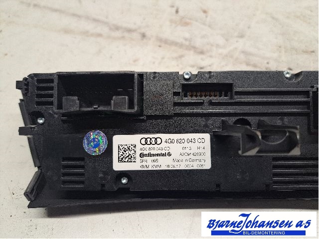 Varmeapparat betjening til Audi A7 2014-2018 (Type I, Fase 2) (AUDI|4G0820043CD|)