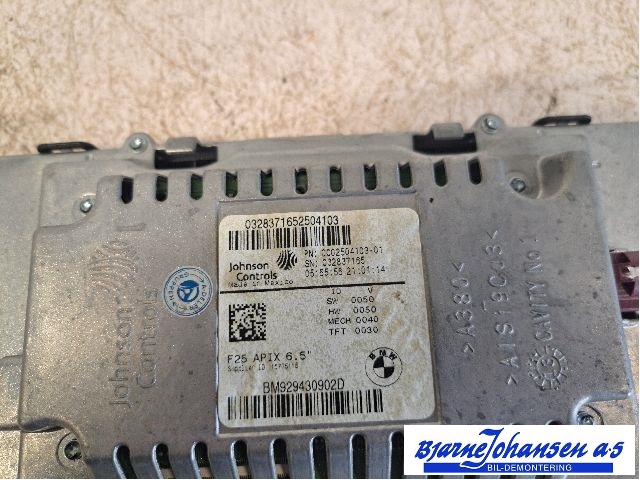 Instrument kjørecomputer til BMW X3 2010-2017 (F25) (F25) (BMW|65509294309|)