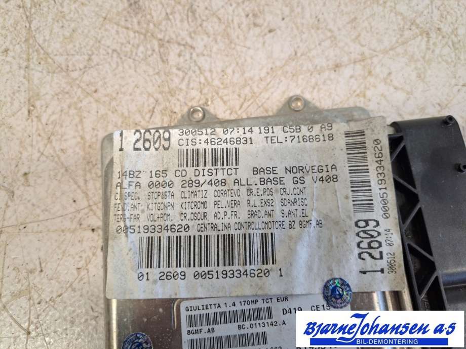 Styreenhet motor til Alfa Romeo Giulietta 2010-2018 (ALFA ROMEO|51933462|)