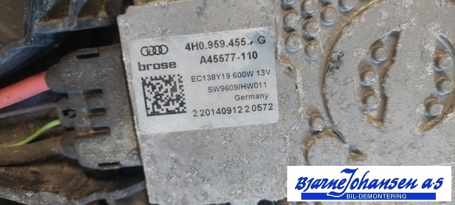 Kjølevifte til Audi A8 2010-2013 (Type III, Fase 1) (AUDI|4H0121207C|4H0959455AG|4H0121003P)