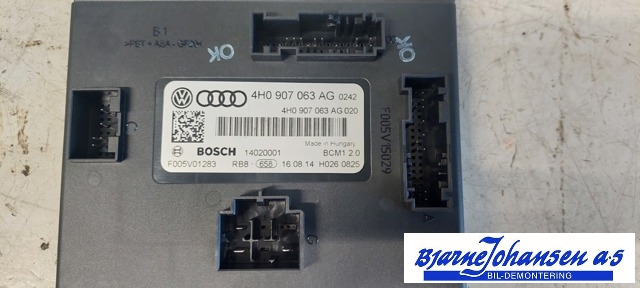 Styreenhet comfort (BCM) til Audi A8 2010-2013 (Type III, Fase 1)  (AUDI|4H0907063AK||4H0907063AG)