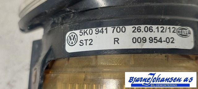 Tåkelykt høyre foran til VW Golf VI 2008-2012  (VOLKSWAGEN|5K0941700F||5K0941700)