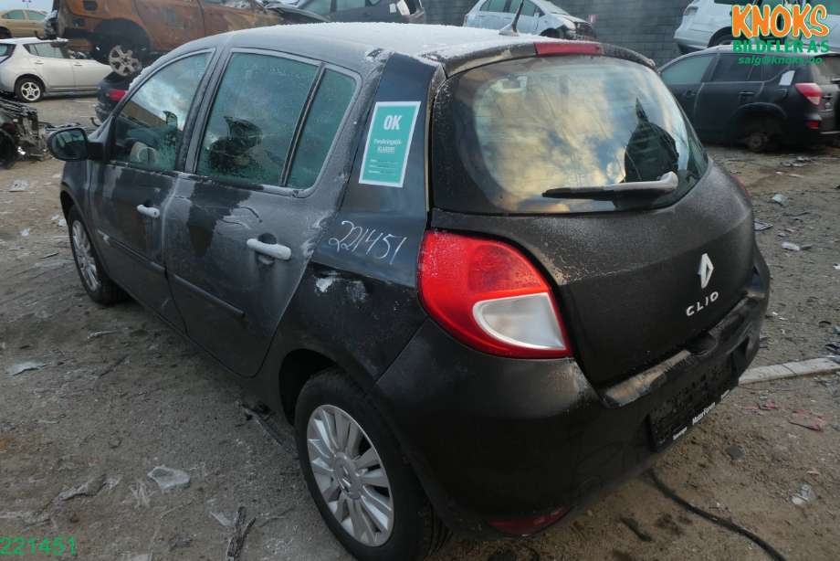 Renault Clio 2009-2012 (Type III, Fase 2) , Motorkode: K9K-768, Girkassekode: JH3