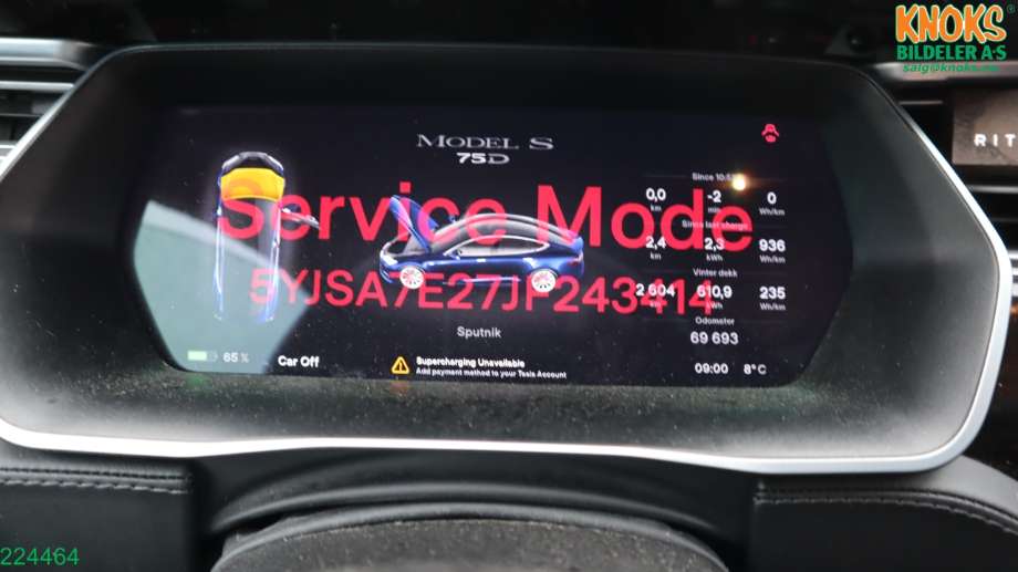 Tesla Model S 2016-2021 (Fase 2) , Motorkode: L2S, Girkassekode: 
