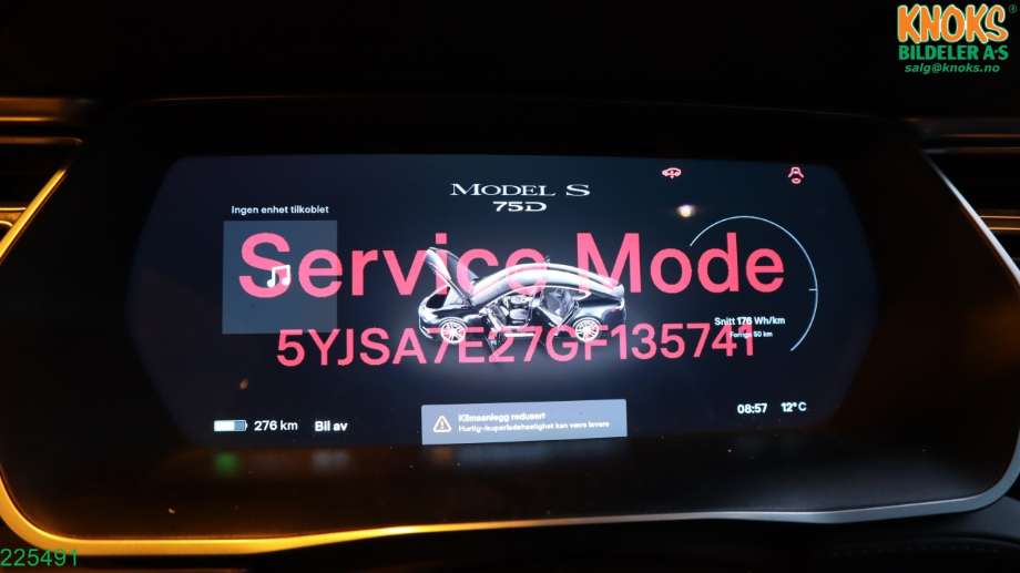 Tesla Model S 2016-2021 (Fase 2) , Motorkode: L1S, Girkassekode: 