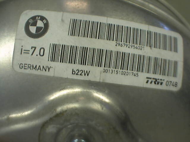 Bremsekraft-forsterker til BMW 5-Serie 2010-2017 (F10/F11) (F10/F11) (BMW|34 33 6 792 956|)