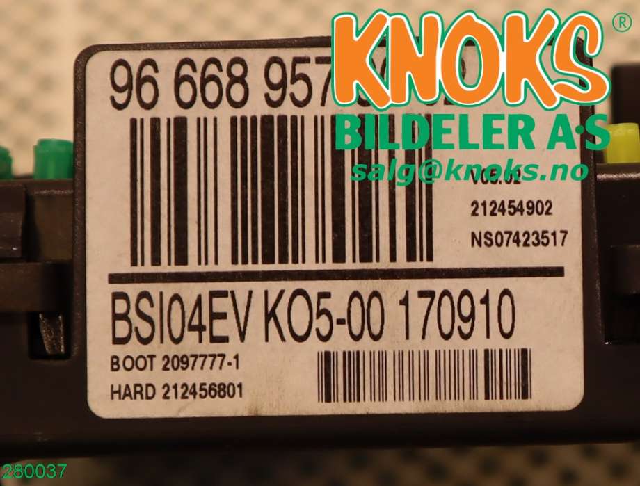 Sikringsboks til Peugeot 308 2011-2013 (Type I, Fase 2)  (PEUGEOT|96 668 957 80 02|)