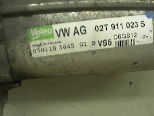 Starter til VW Polo 2009-2014 (Type V, Fase 1) (VOLKSWAGEN|02T 911 024 N|)