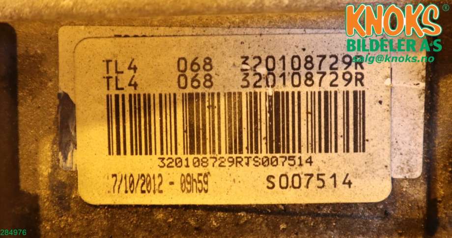 Girkasse manuell 6-trinn til Renault Megane 2009-2016 Type III  (RENAULT|320109900R|)