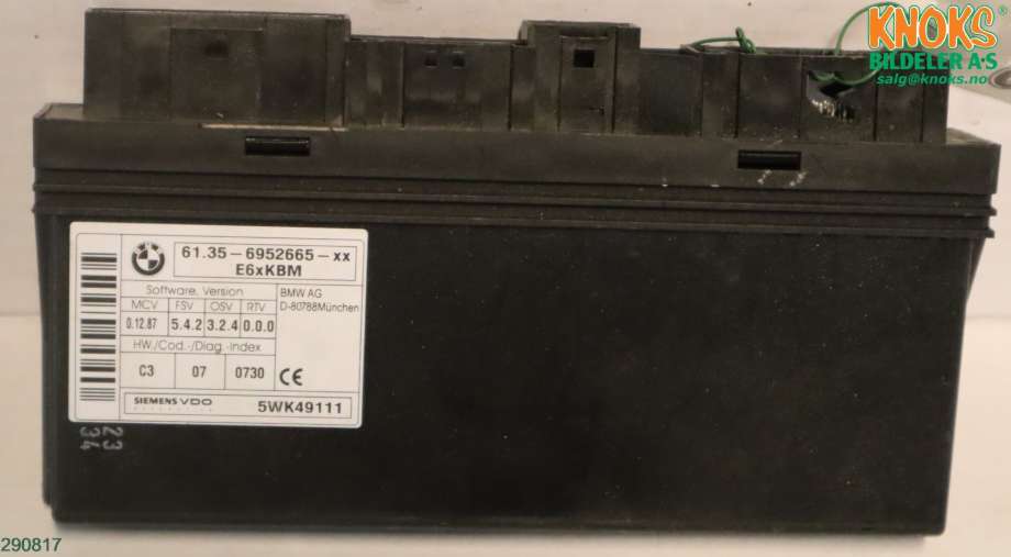 Styreenhet comfort (BCM) til BMW 5-Serie 2003-2010 (E60/E61) (E60/E61) (BMW|61356952665|)