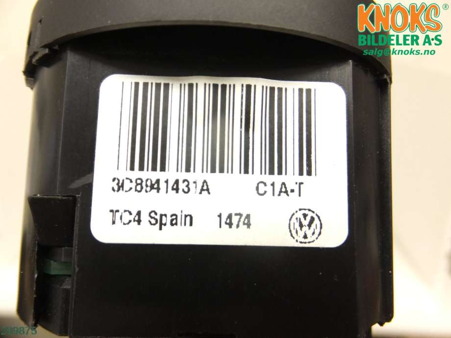 Bryter lys til VW Transporter / Caravelle 2009-2015 (Fase 2) (T5) (T5) (VOLKSWAGEN|3C8 414 31 A|)