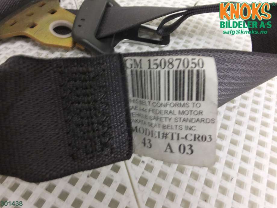 Sikkerhetsbelte bak venstre til Chevrolet Avalanche 2002-2006 (Type I) (CHEVROLET|15087050|)