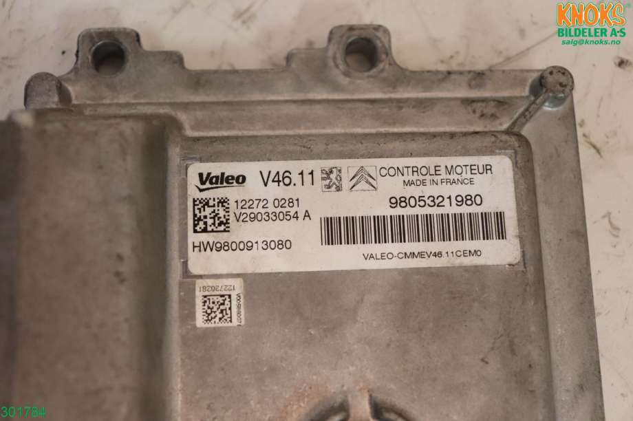 Styreenhet motor til Peugeot 208 2012-2019 (Type I)  (PEUGEOT|16 128 598 80|)