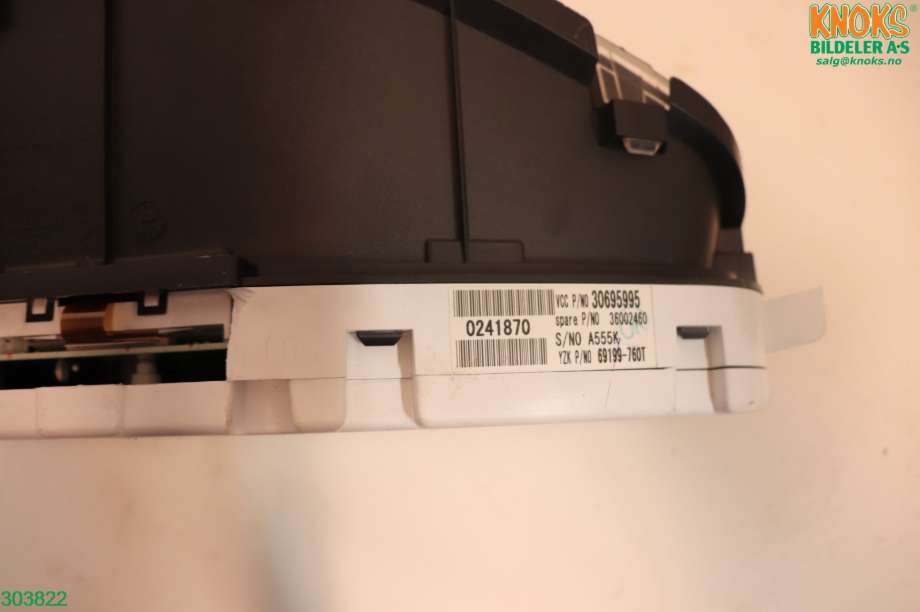 Instrumentpanel til Volvo S40 2008-2012 (Type II, Fase 2)  (VOLVO|36002772|)