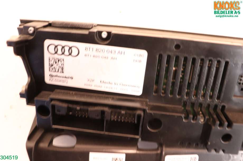 Varmeapparat betjening til Audi A4 2007-2014 (Type IV) (B8) (B8) (AUDI|8T1 820 043 AH|)