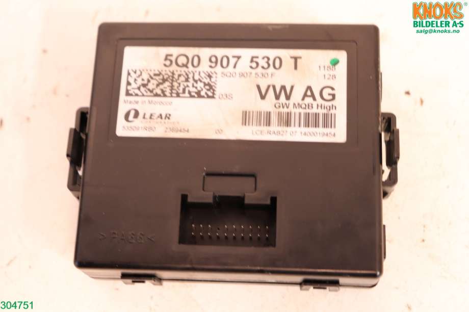 Styreenhet diverse til Audi A3 2012-2016 (Type III, Fase 1) (AUDI|5Q0 907 530 T|)