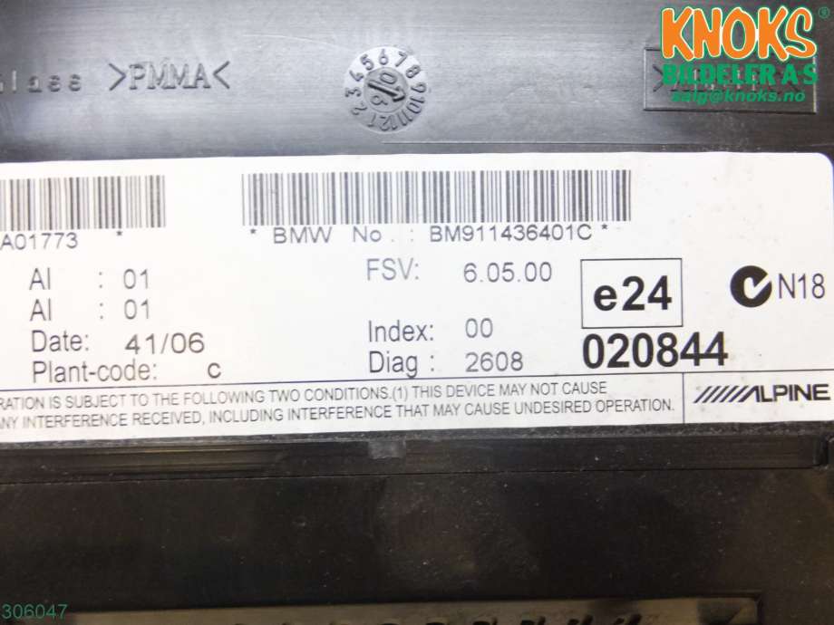 Diverse deler til BMW 3-Serie 2005-2011 (E90/E91/E92/E93) (E90/E91/E92/E93) (65829193758|)