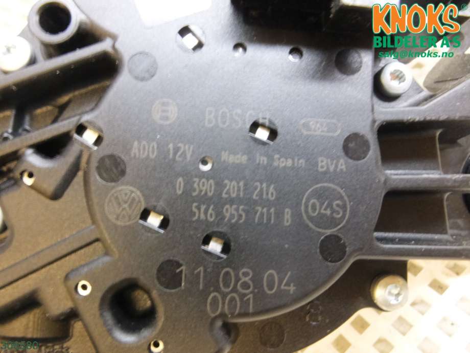 Viskermotor bakrute til VW Touran 2010-2015 (Type I, Fase 3)  (5K6955711B|)