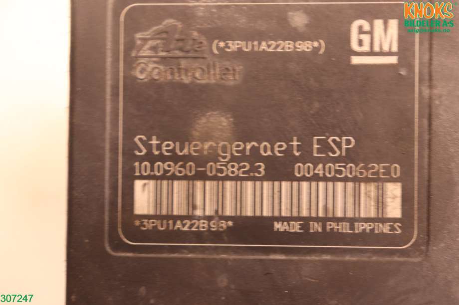 ABS sentral til Opel Zafira B 2005-2011  (OPEL|93191520|)