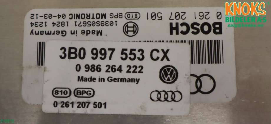 Styreenhet motor til Audi A6 1997-2001 (Type II, Fase 1) (C5) (C5) (3B0997553CX|)